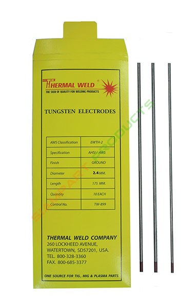 ลวดเชื่อมทังสเตน สีแดง Thermal Weld